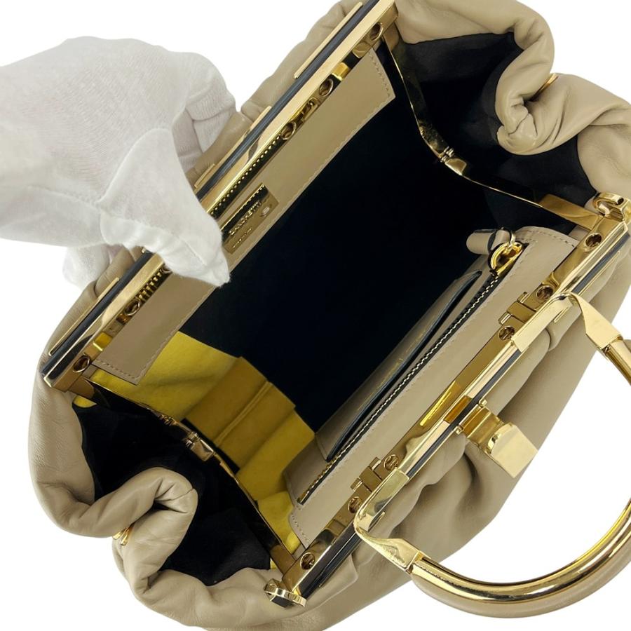 ザンケッティ ■美品■ アムレット パフィー 3WAY チェーン ショルダー ハンド クラッチ バッグ レザー ベージュ 【551154】8 |  | 06