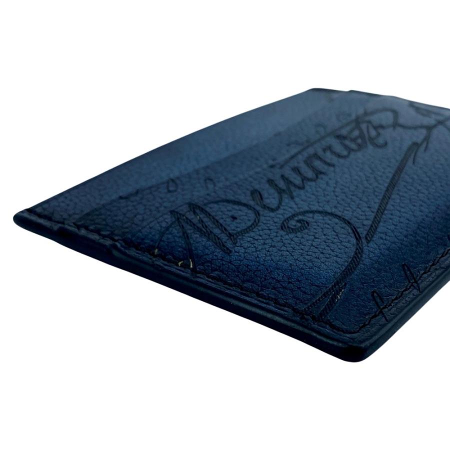 ベルルッティ ■新同■ カードケース 名刺入れ カリグラフィ レザー ブルー 箱 【551260】5 |  | 02