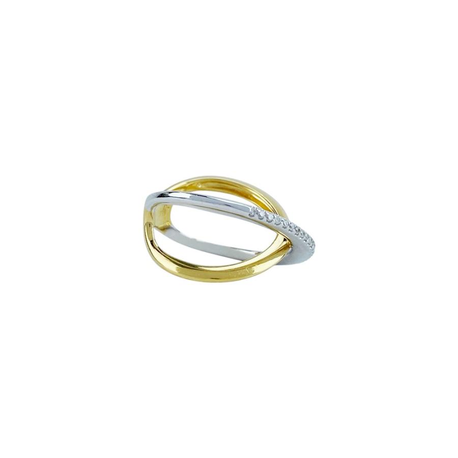 ポンテヴェキオ ■中古■ リング 指輪 アクセサリー イエローゴールド シルバー ダイヤ K18 750 YG WG D0.13ct #13 5.9g 【552885】5 |  | 02