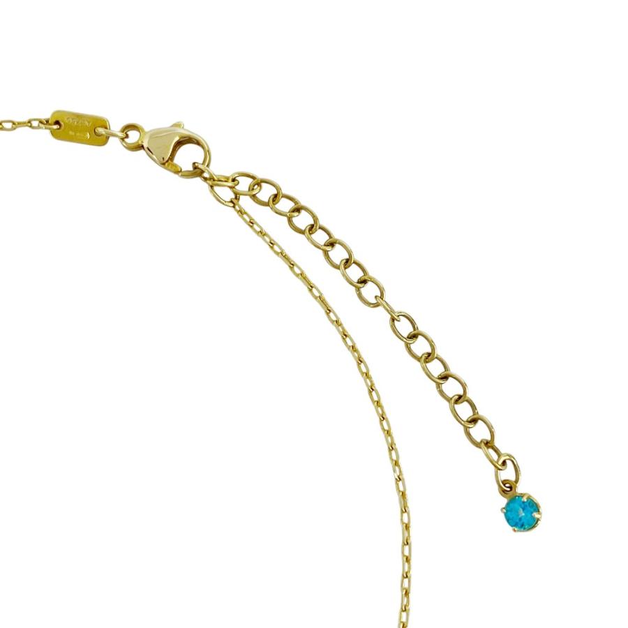 グッチ ■美品■ GGランニング ネックレス アクセサリー イエローゴールド ブルー 750 YG ブルートパーズ 3.1g 【553028】5 |  | 02