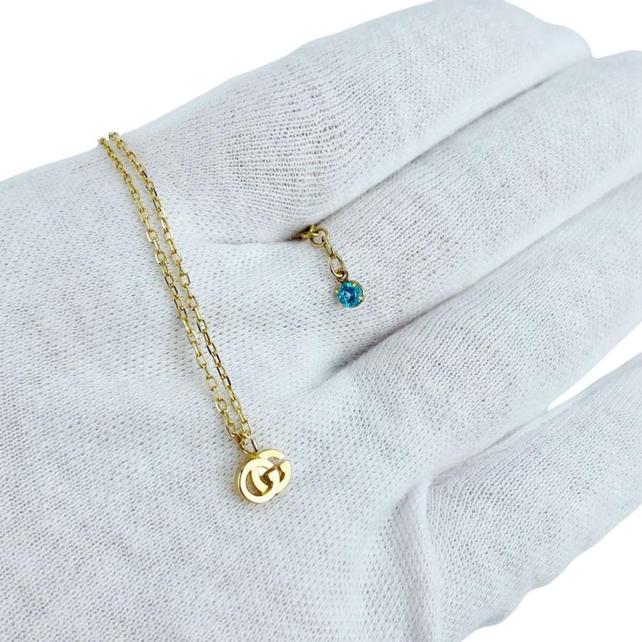グッチ ■美品■ GGランニング ネックレス アクセサリー イエローゴールド ブルー 750 YG ブルートパーズ 3.1g 【553028】5 |  | 05