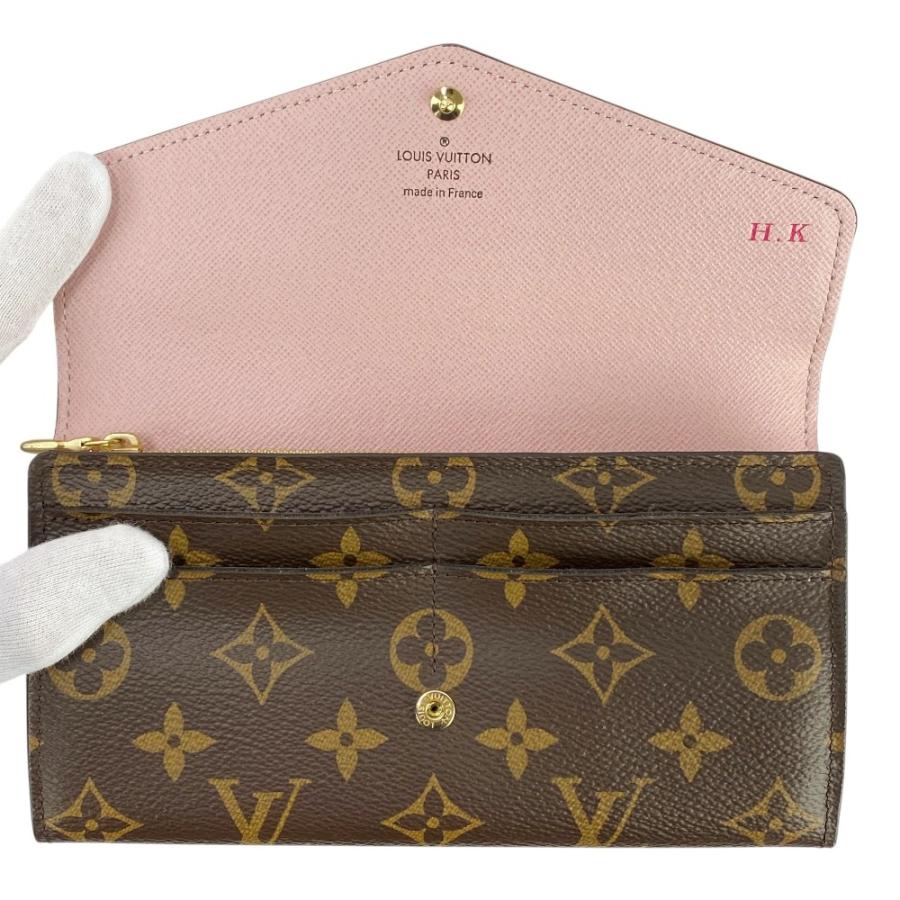 ルイヴィトン ■美品■ ポルトフォイユ サラ 長財布 ウォレット ネーム入り モノグラム ブラウン ピンク M62235 箱 【554049】8 |  | 06