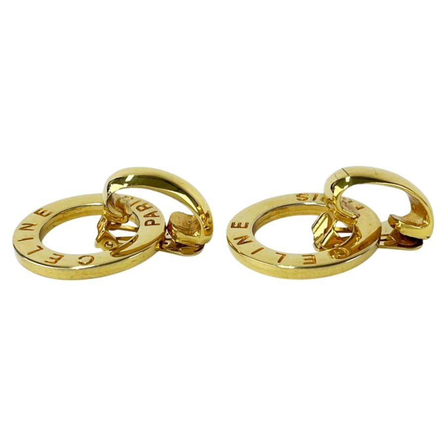 セリーヌ ■美品■ヴィンテージ■ サークルロゴ イヤリング アクセサリー GP ゴールド 【554322】8 |  | 02