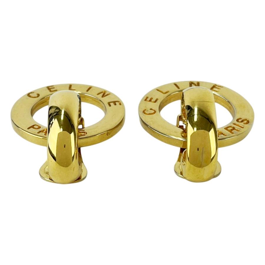セリーヌ ■美品■ヴィンテージ■ サークルロゴ イヤリング アクセサリー GP ゴールド 【554322】8 |  | 04