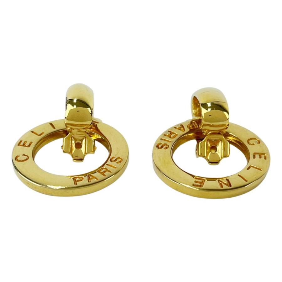 セリーヌ ■美品■ヴィンテージ■ サークルロゴ イヤリング アクセサリー GP ゴールド 【554322】8 |  | 05