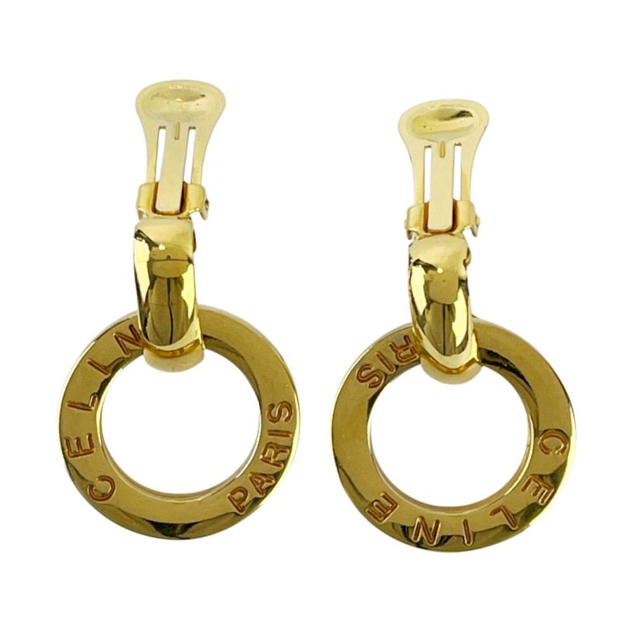 セリーヌ ■美品■ヴィンテージ■ サークルロゴ イヤリング アクセサリー GP ゴールド 【554322】8 |  | 07