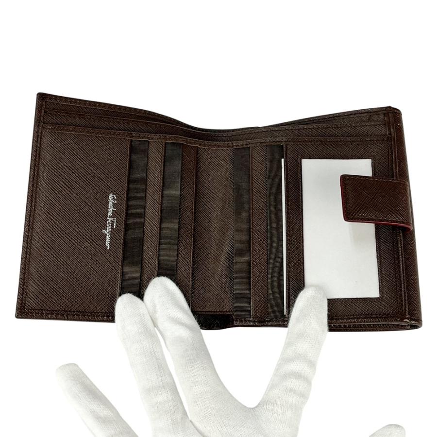 フェラガモ ■未使用■ ガンチーニ 二つ折り 財布 ウォレット レザー ブラウン 箱 【554759】11 |  | 07