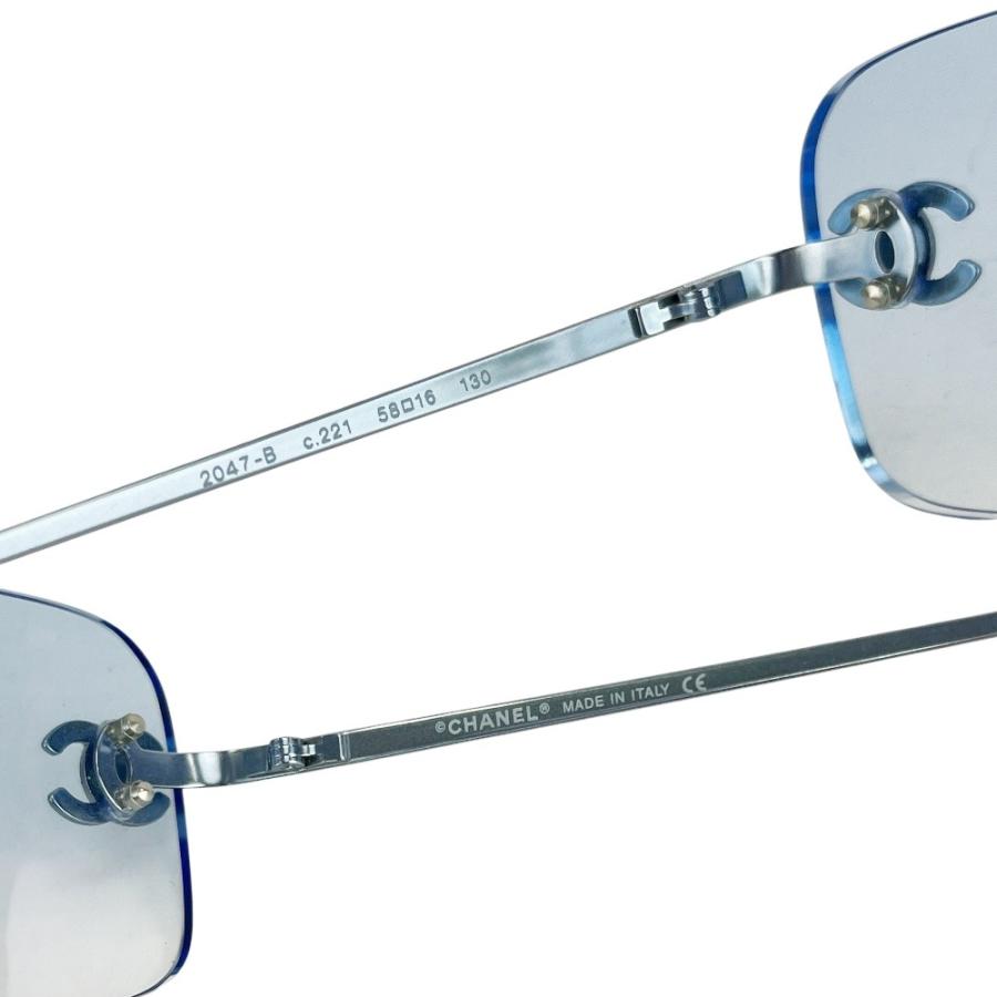 シャネル □美品□ ココマーク サングラス 眼鏡 メガネ リムレス