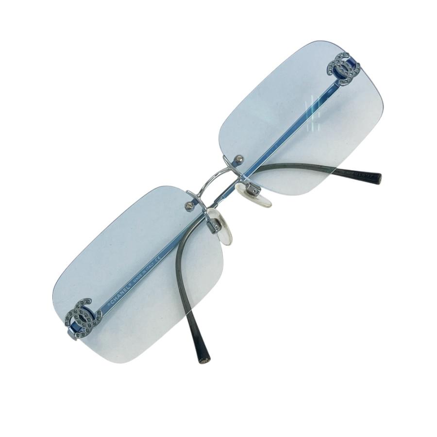シャネル ■美品■ ココマーク サングラス 眼鏡 メガネ リムレス ラインストーン ライトブルー 2047-B c.221 58□16 130 【554797】11 シャネル □美品□ ココマーク サングラス 眼鏡 メガネ リムレス
