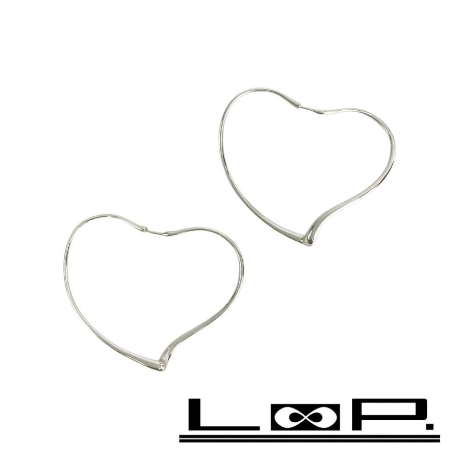 ティファニー ■新同■ エルサペレッティ オープンハート フープ ピアス アクセサリー シルバー SV925 箱 【555237】11 | 