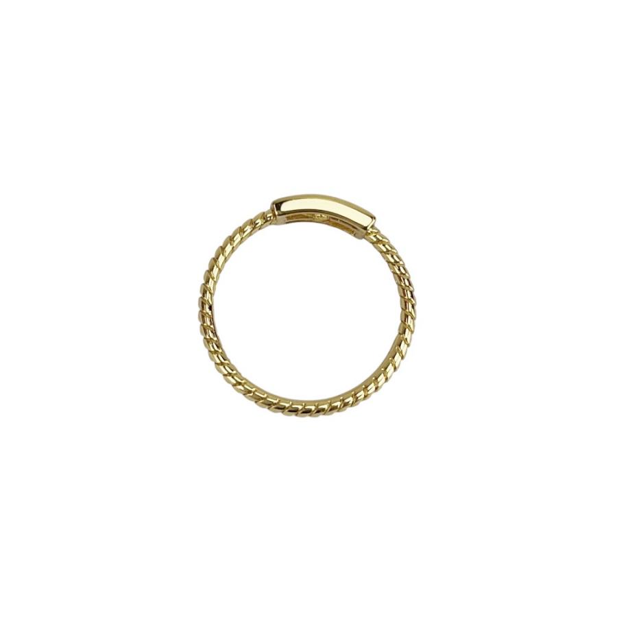 フェンディ □新同□ ロゴ リング 指輪 アクセサリー GP ゴールド ＃S