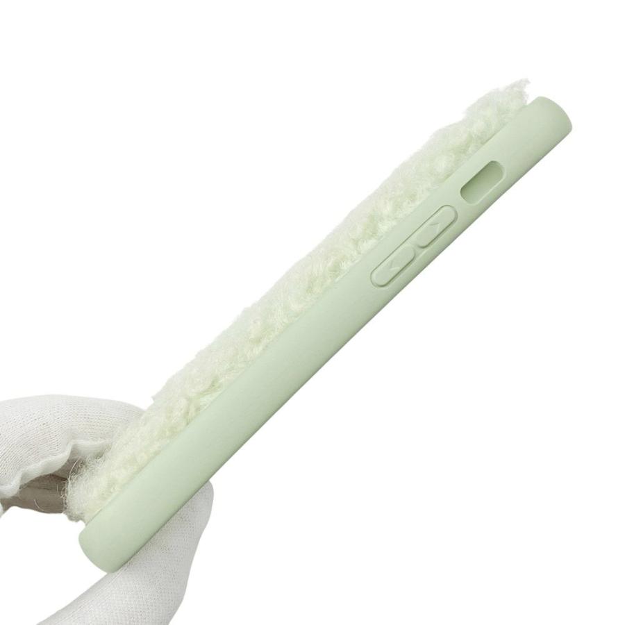 ミュウミュウ ■未使用■ スマホ iPhone 14Pro ケース シープ ファー 羊毛 グリーン 5ZH163 箱 【555695】1 |  | 03