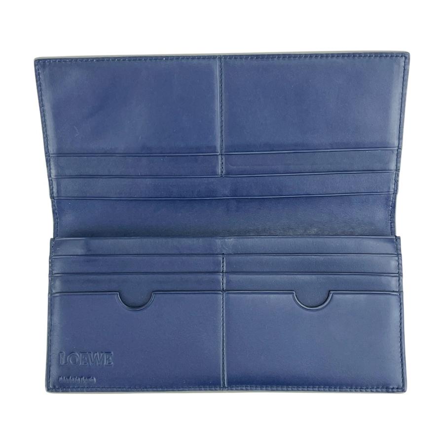 ロエベ ■美品■ 二つ折り 財布 長財布 札入れ 小銭入れ レザー ライトブルー ネイビー 【556647】11 |  | 05