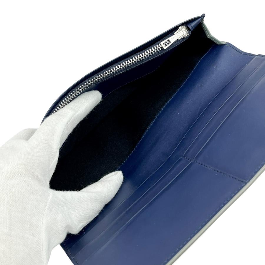 ロエベ ■美品■ 二つ折り 財布 長財布 札入れ 小銭入れ レザー ライトブルー ネイビー 【556647】11 |  | 06