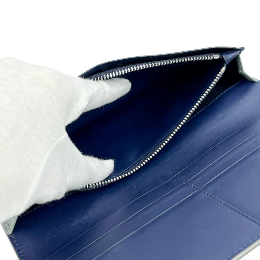 ロエベ ■美品■ 二つ折り 財布 長財布 札入れ 小銭入れ レザー ライトブルー ネイビー 【556647】11 |  | 07