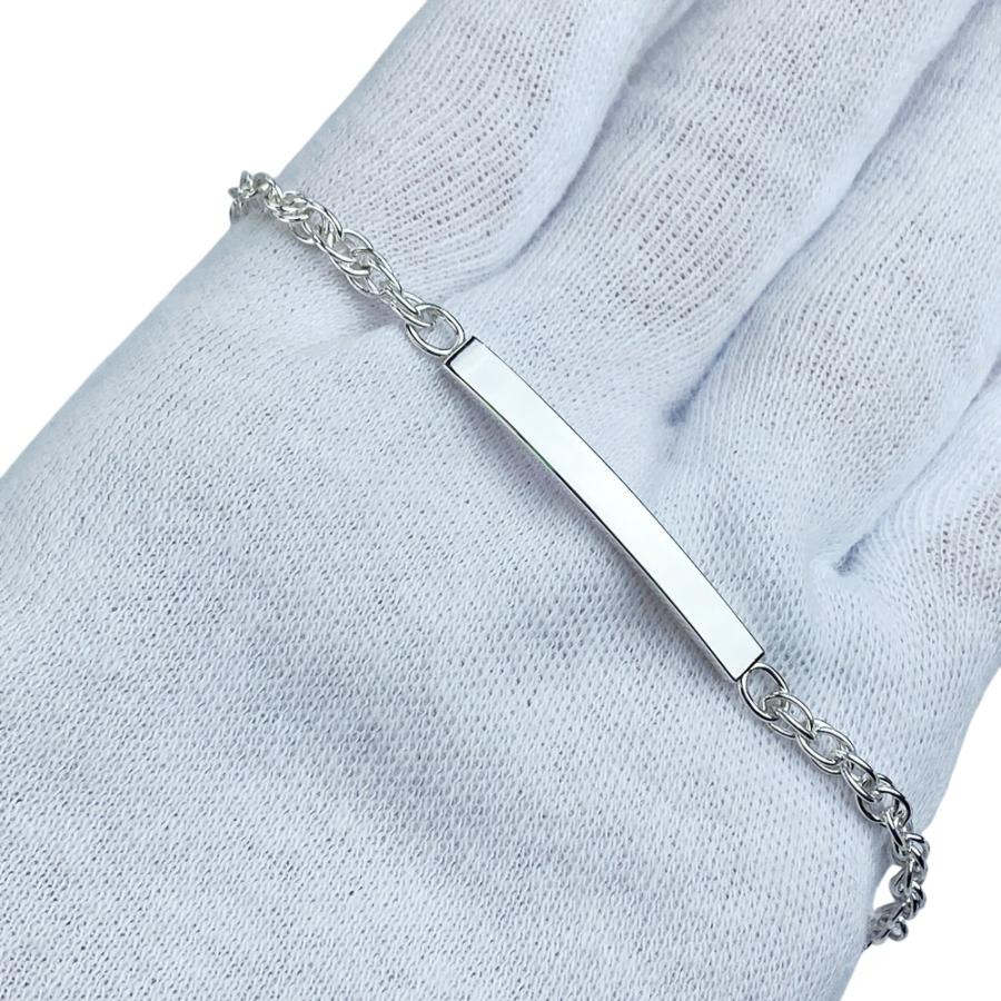ティファニー ■新同■磨き済■ ID チェーン ブレスレット アクセサリー バー プレート シルバー SV 925 【556760】11 |  | 08