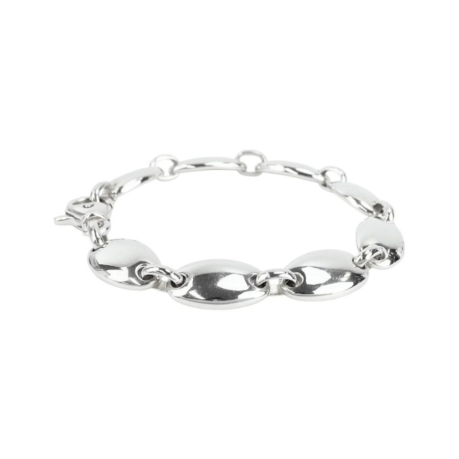 ティファニー ■美品■ ぺブル リンク オーバル ヴィンテージ ブレスレット アクセサリー SV925 シルバー 【556777】13 |  | 02