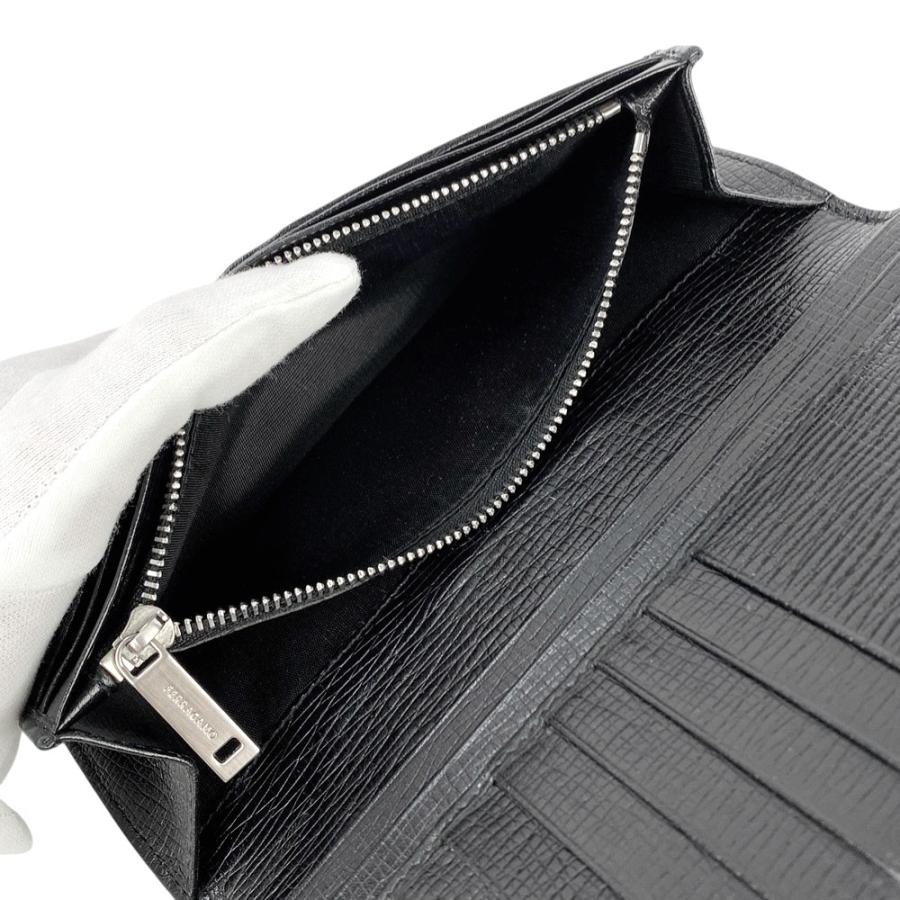 フェラガモ ■美品■ 二つ折り 長財布 ウォレット カーフ レザー ブラック 箱 【556906】12 |  | 06