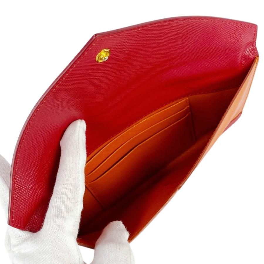 プラダ ■美品■ 長財布 札入れ ウォレット サフィアーノ レッド オレンジ 【556913】12 |  | 06