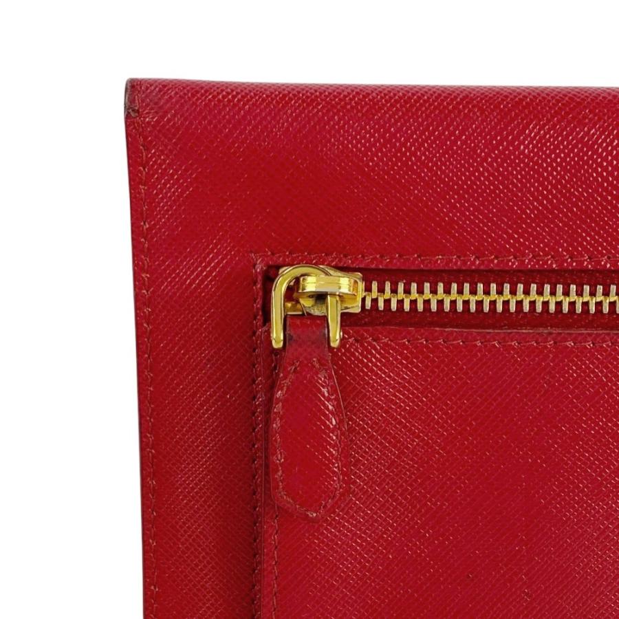 プラダ ■美品■ 長財布 札入れ ウォレット サフィアーノ レッド オレンジ 【556913】12 |  | 09
