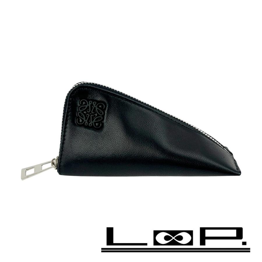 ロエベ ■新同■ アナグラム コインケース 小銭入れ 財布 レザー ブラック ブルー 【556937】11 | 