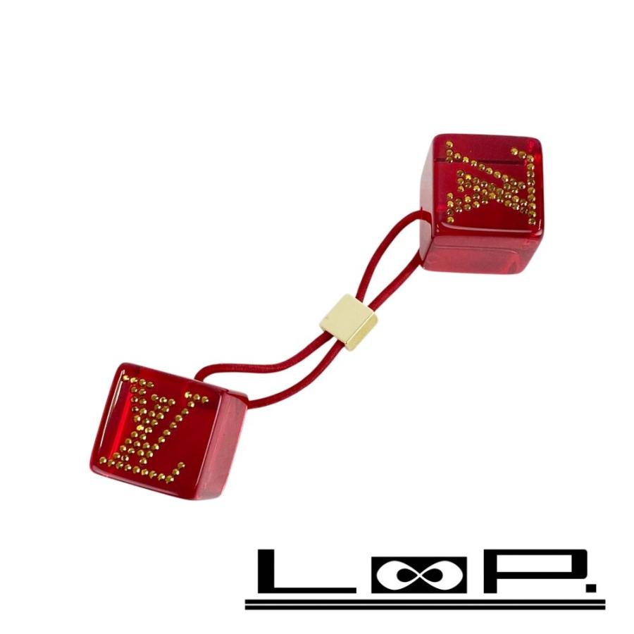 ルイヴィトン ■新同■ ヘアキューブ ヘアアクセサリー ロゴ ラインストーン レッド 【557118】11 | 