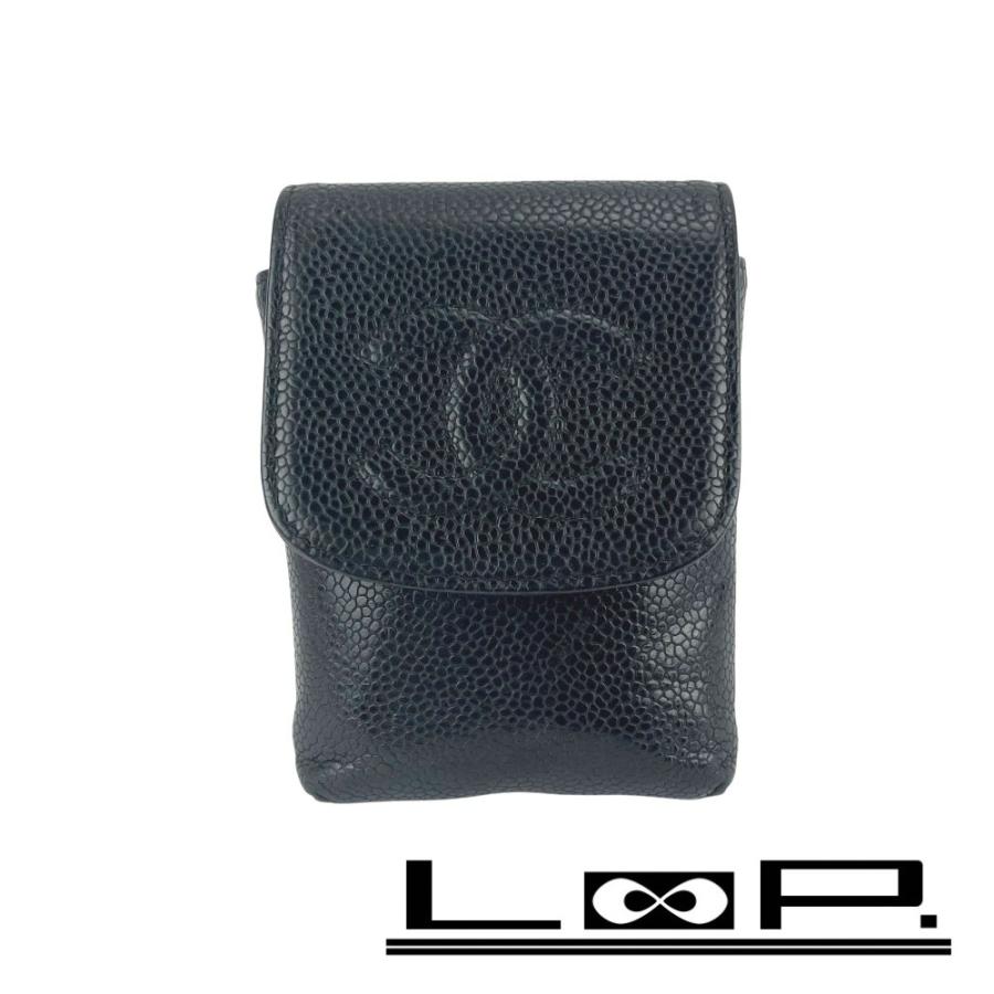 シャネル ■中古■  シガレットケース タバコ 煙草 キャビアスキン ブラック 【557149】7 | 