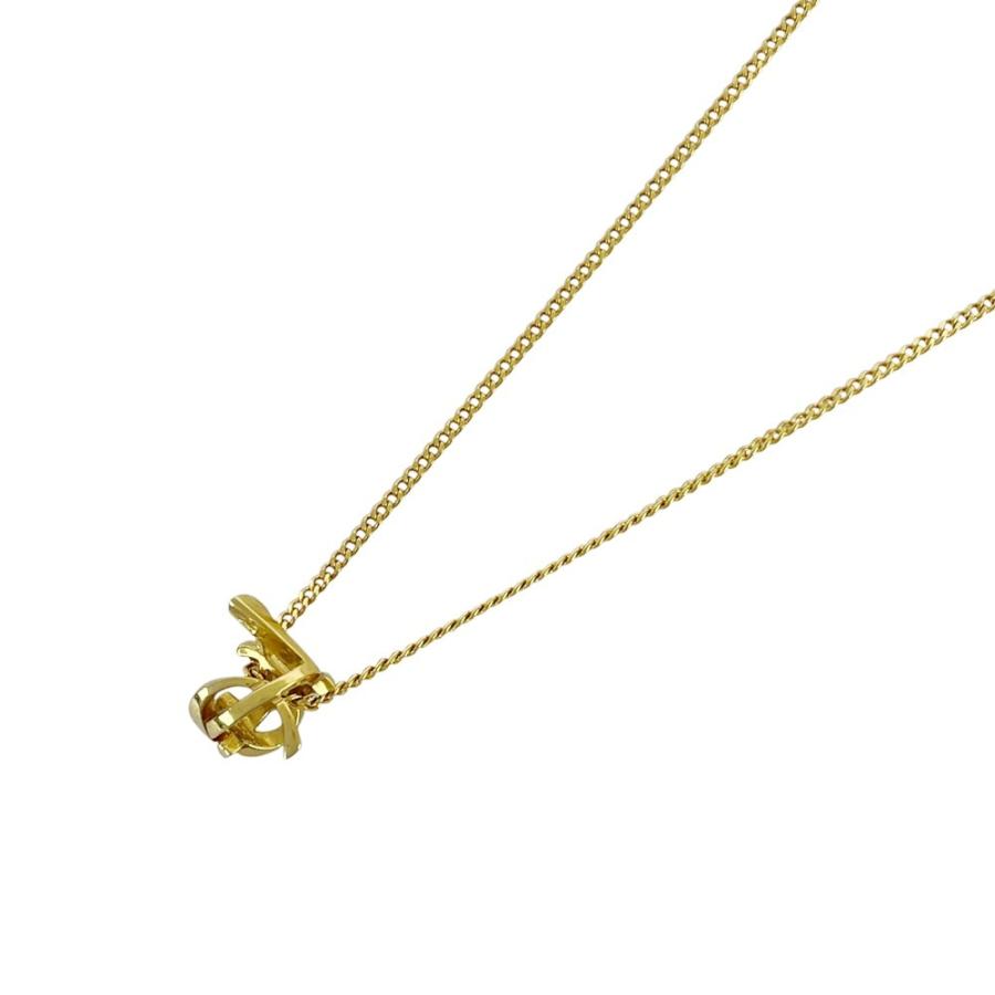 サンローラン ■美品■ モノグラム ツイスト ネックレス ペンダント アクセサリー ゴールド GP 箱 【557163】11 |  | 01