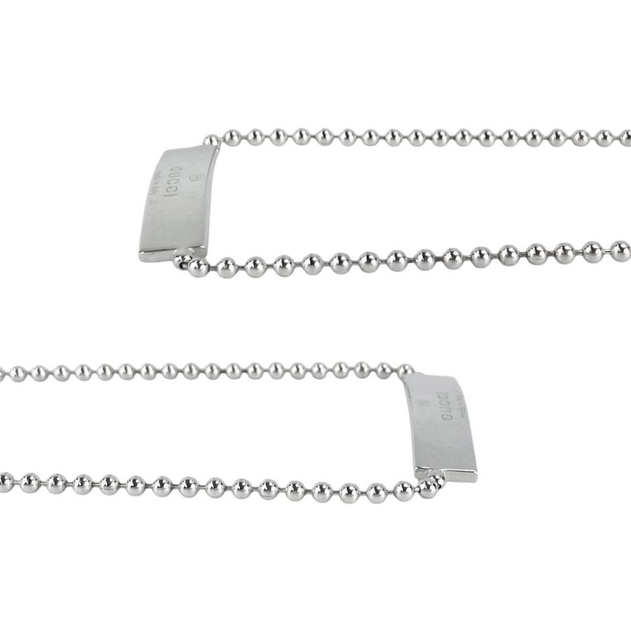 グッチ ■美品■ ロゴ プレート チョーカー ネックレス アクセサリー SV925 シルバー 【557286】13 |  | 02