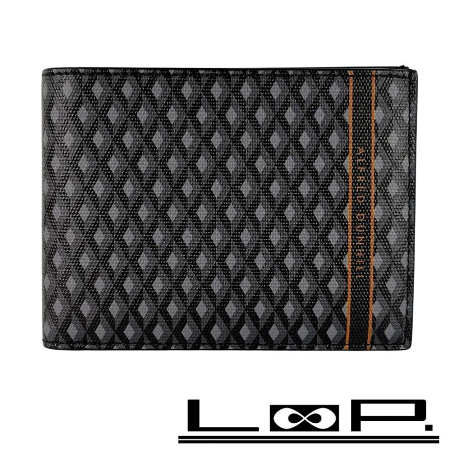 ダンヒル ■新同■ アルフレッド 二つ折り財布 カードケース ウォレット レザー グレー 箱 【557323】12 | 