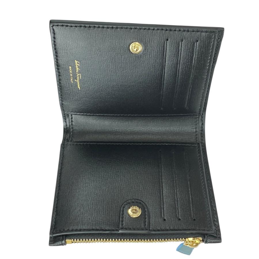 フェラガモ ■未使用■ ヴァラ リボン 二つ折り ウォレット 財布 サイフ レザー ブラック 22E009 箱 【557910】5 |  | 06