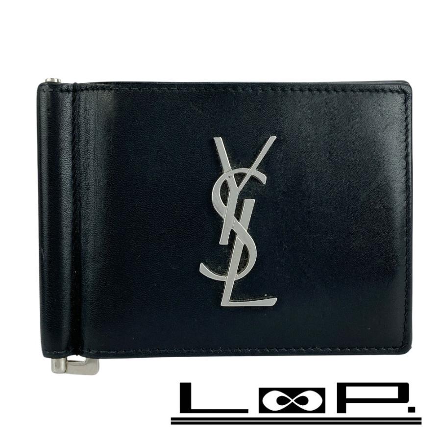 サンローラン □中古□ 二つ折り 札入れ マネークリップ ウォレット