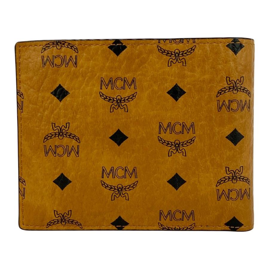 MCM ■未使用■ ヴィセトス 二つ折り コンパクト 財布 レザー キャメルブラウン 箱 【557958】8 |  | 01
