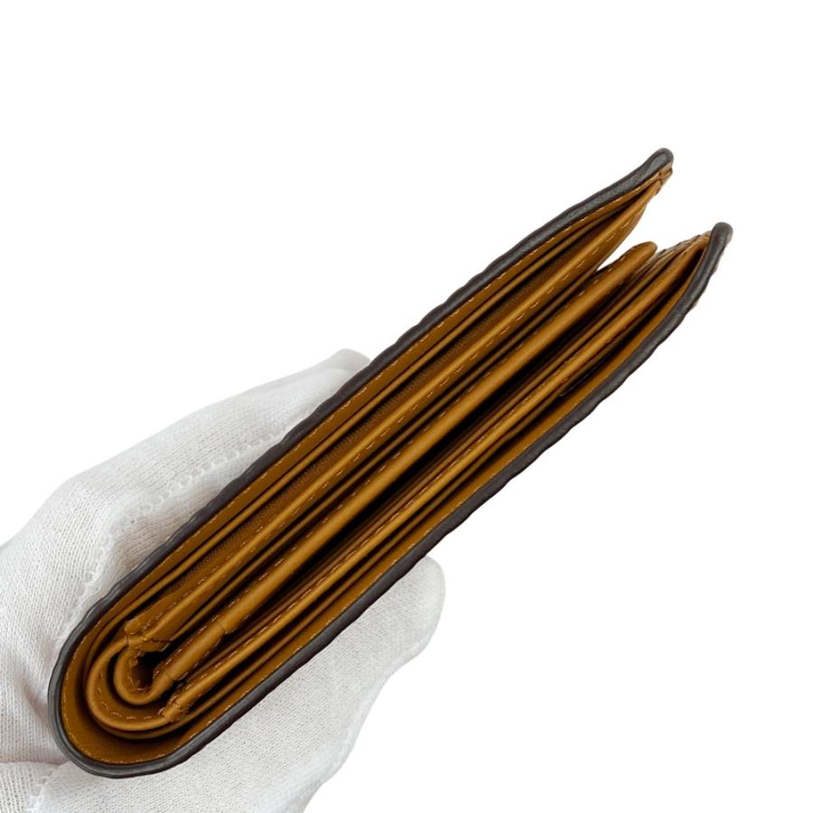 MCM ■未使用■ ヴィセトス 二つ折り コンパクト 財布 レザー キャメルブラウン 箱 【557958】8 |  | 02