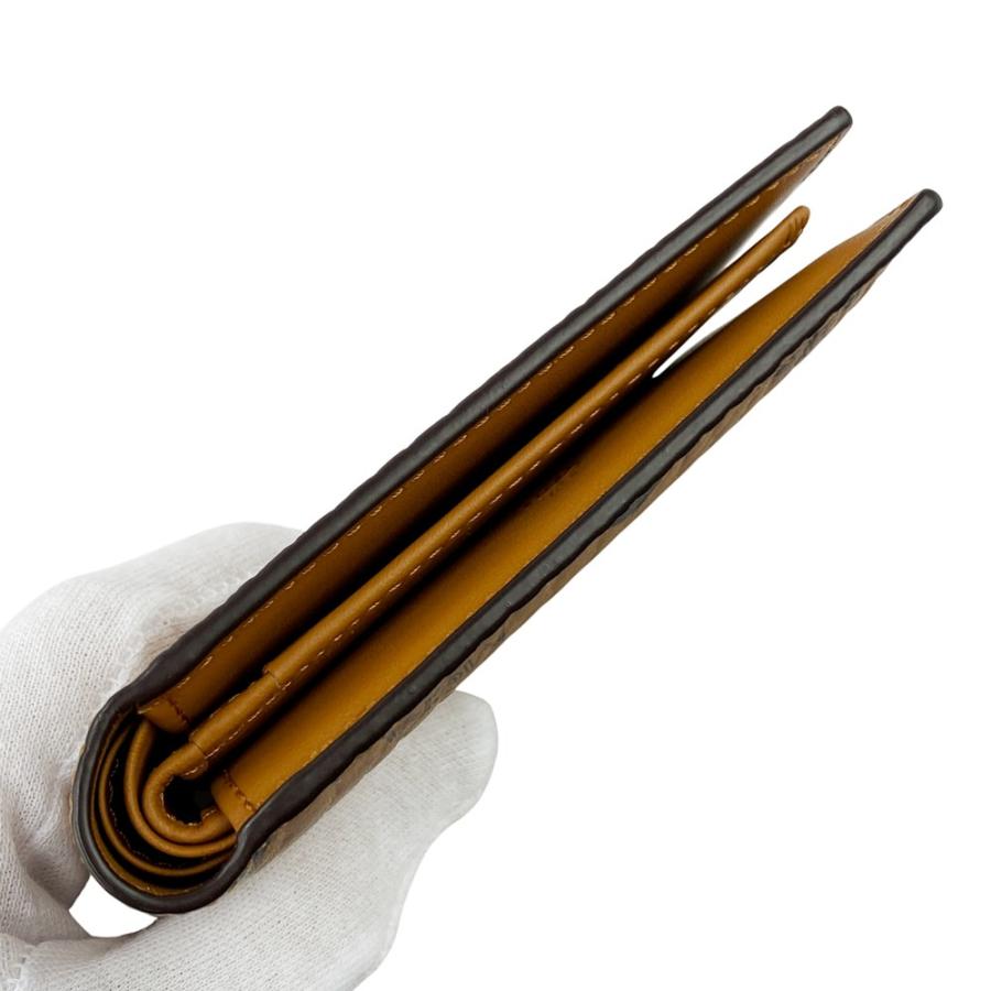 MCM ■未使用■ ヴィセトス 二つ折り コンパクト 財布 レザー キャメルブラウン 箱 【557958】8 |  | 03