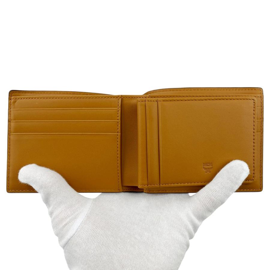MCM ■未使用■ ヴィセトス 二つ折り コンパクト 財布 レザー キャメルブラウン 箱 【557958】8 |  | 06