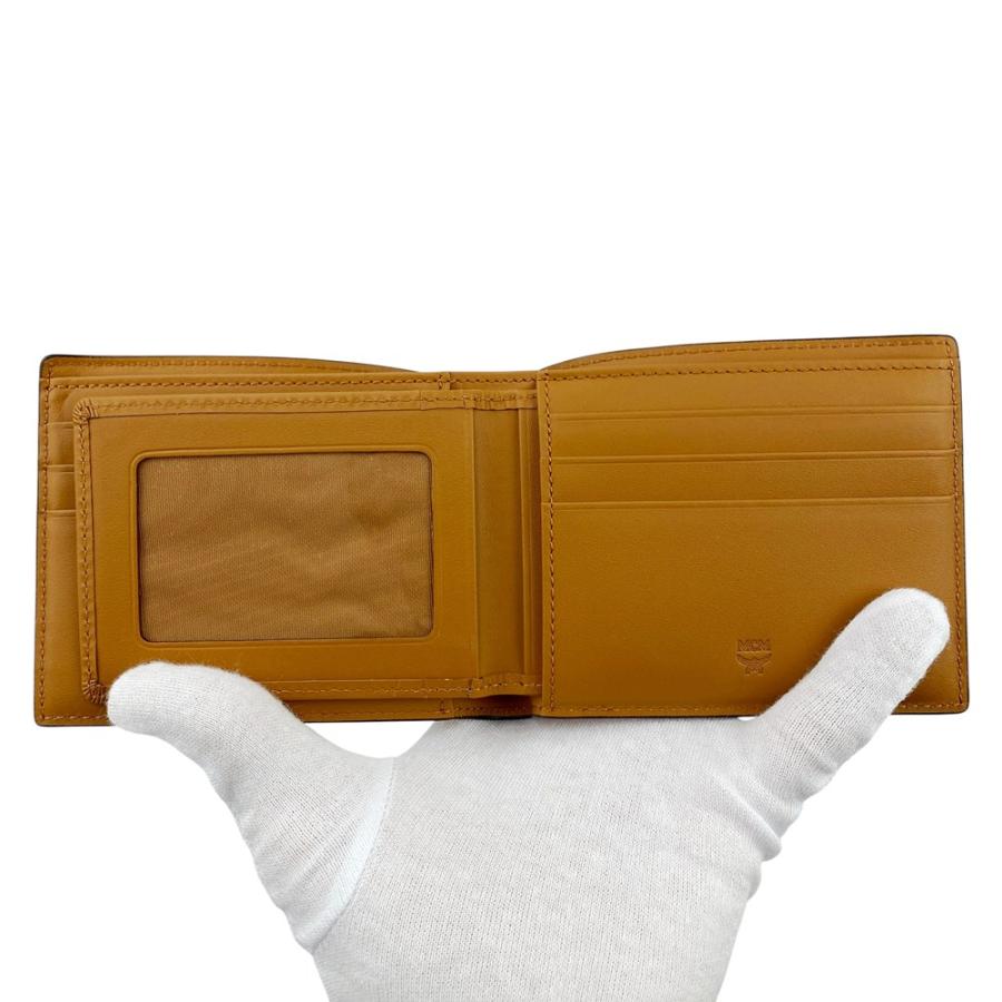 MCM ■未使用■ ヴィセトス 二つ折り コンパクト 財布 レザー キャメルブラウン 箱 【557958】8 |  | 07