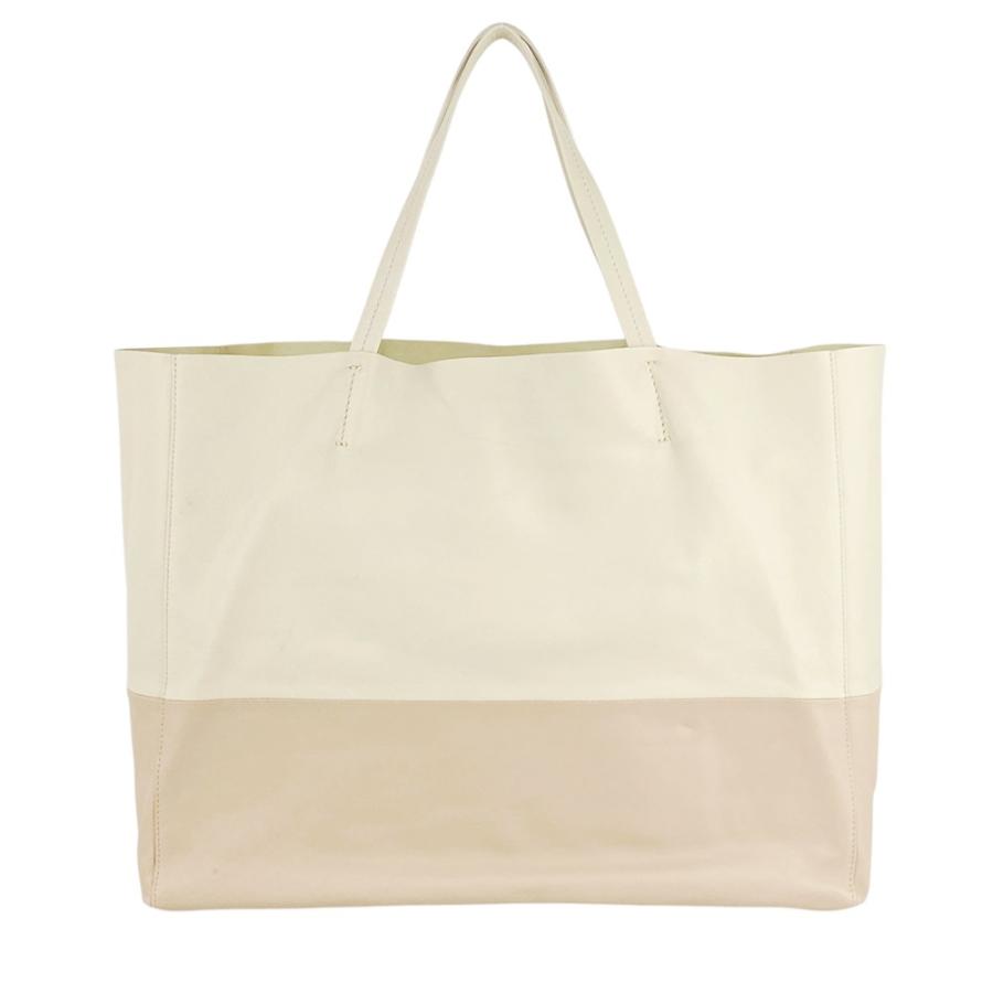 セリーヌ □中古□ ホリゾンタルカバ バイカラートート バッグ ラージ