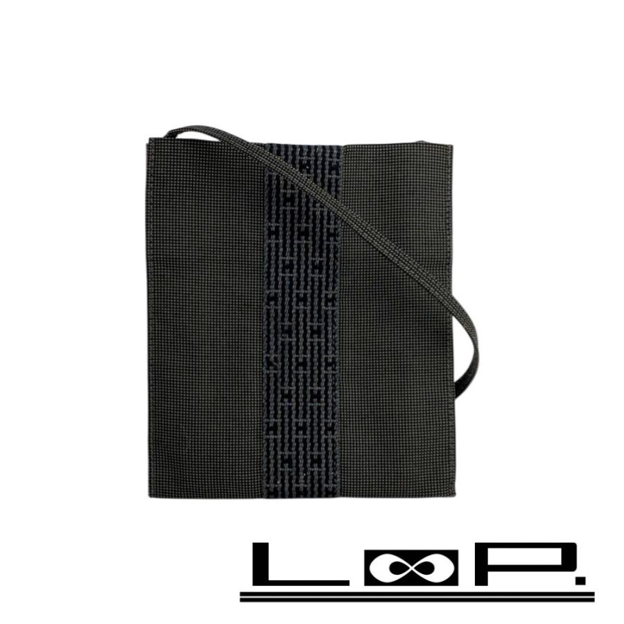 エルメス ■美品■ エールライン ポシェット サコッシュ 斜め掛け キャンバス グレー 【558399】11 | 