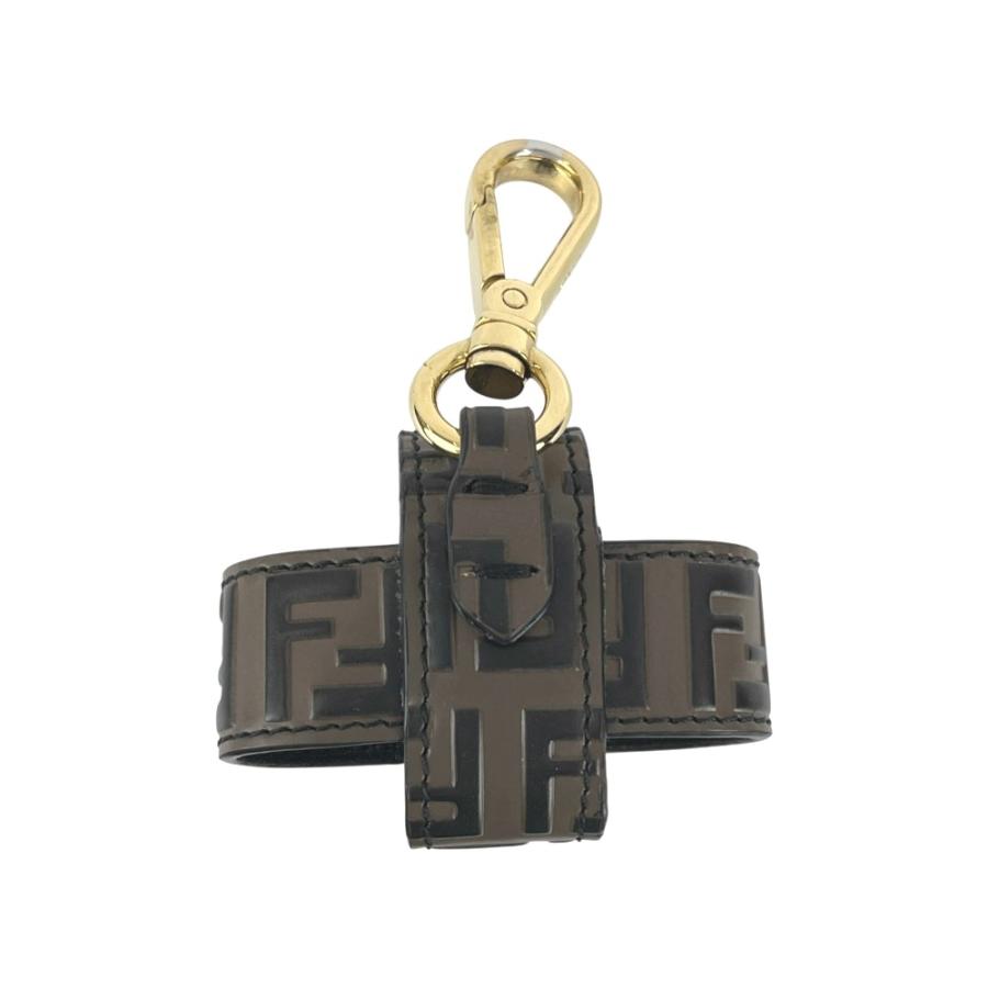 フェンディ ■美品■ FF ダイヤモンド イヤホンケース レザー GP ブラウン ゴールド 7AS228 【558603】10 フェンディ □美品□ FF ダイヤモンド イヤホンケース レザー GP