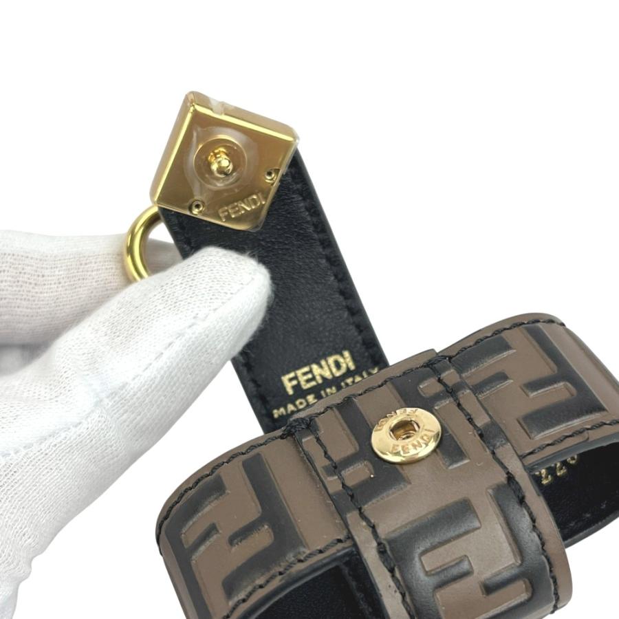 フェンディ □美品□ FF ダイヤモンド イヤホンケース レザー GP