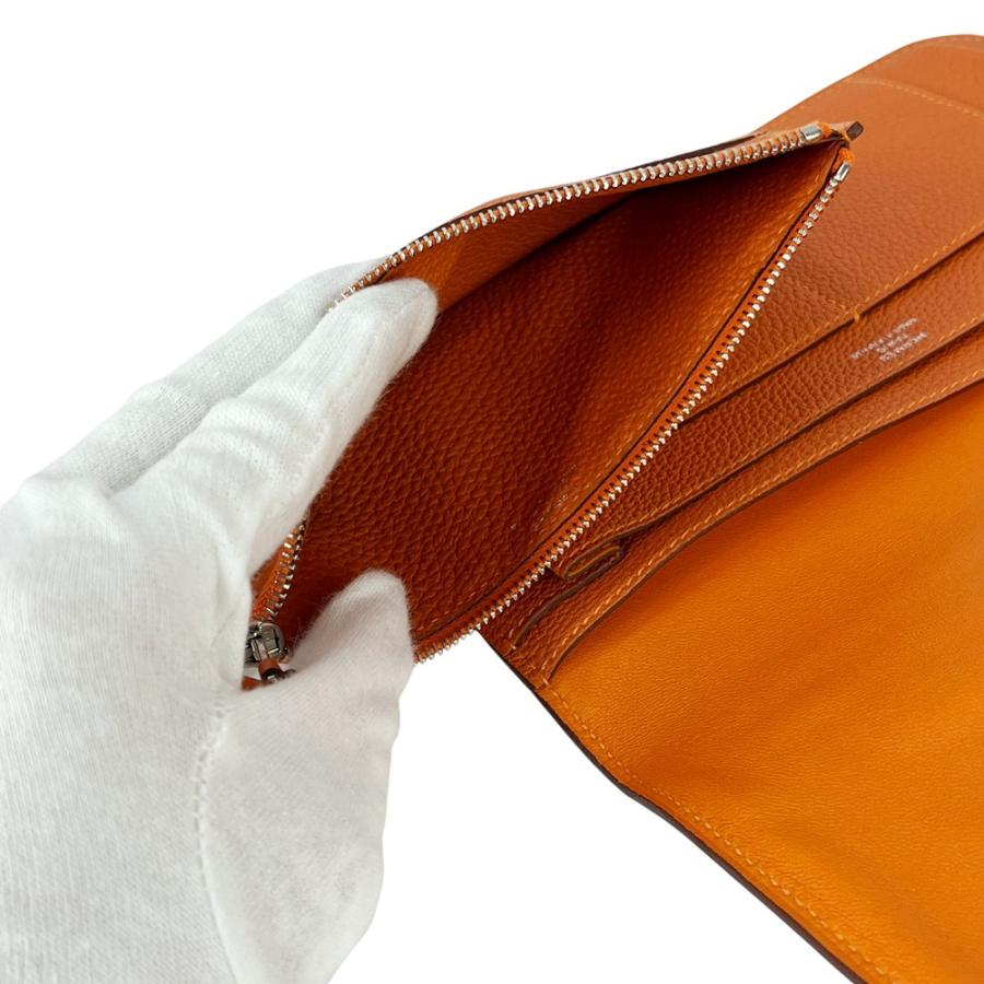エルメス ■美品■ ドゴン GM 二つ折り 長財布 ウォレット エプソン オレンジ □R刻 箱 【559655】11 |  | 06