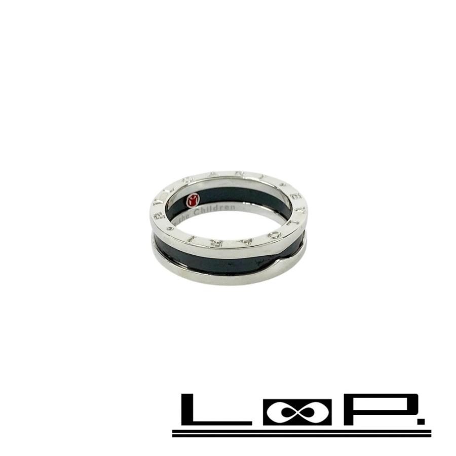 ブルガリ ■新同■磨き済■ セーブザチルドレン ビーゼロ リング 指輪 アクセサリー シルバー ブラック SV925 #60 【560873】11 | 