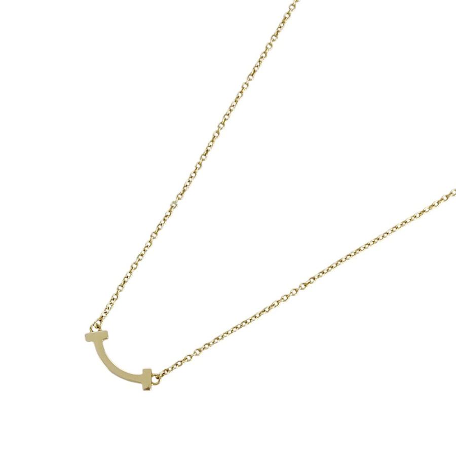 ティファニー ■美品■ Tスマイル マイクロ ネックレス アクセサリー ゴールド K18 YG750 箱 【561511】11 |  | 01