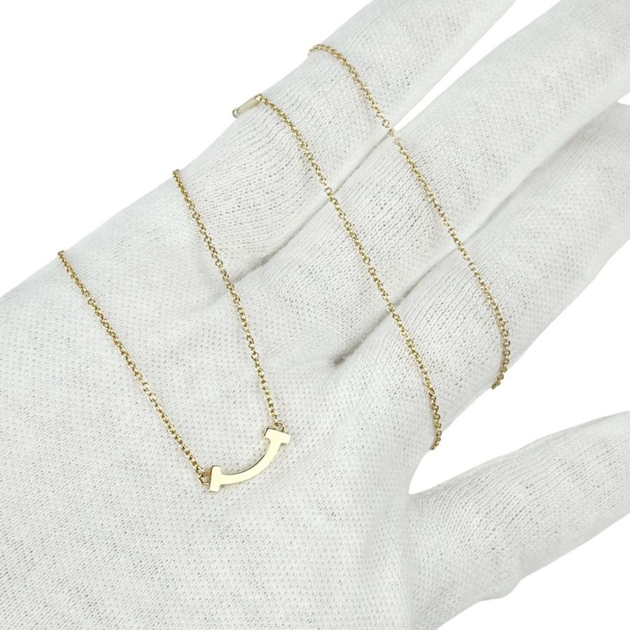 ティファニー ■美品■ Tスマイル マイクロ ネックレス アクセサリー ゴールド K18 YG750 箱 【561511】11 |  | 08