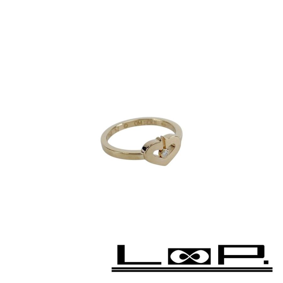 カルティエ ■新同■磨き済■ Cハート スモール ダイヤ リング 指輪 アクセサリー ピンクゴールド K18 750PG 1PD #52 約3.4g 【561696】11 | 