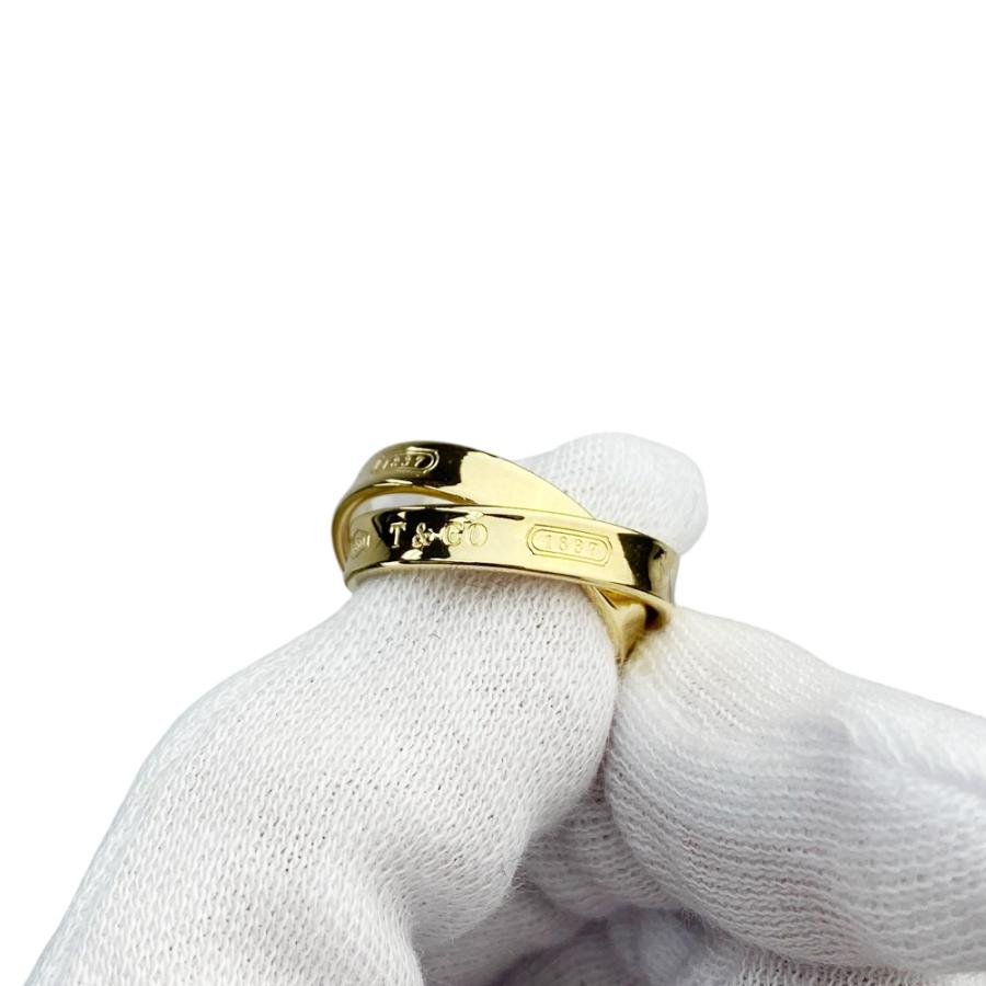 ティファニー ■新同■磨き済■ 1837 インターロッキング リング 指輪 アクセサリー 2連 ゴールド K18 約8号 約7.3g 【562464】11 |  | 06