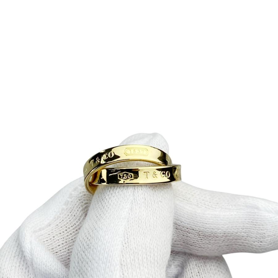 ティファニー ■新同■磨き済■ 1837 インターロッキング リング 指輪 アクセサリー 2連 ゴールド K18 約8号 約7.3g 【562464】11 |  | 07