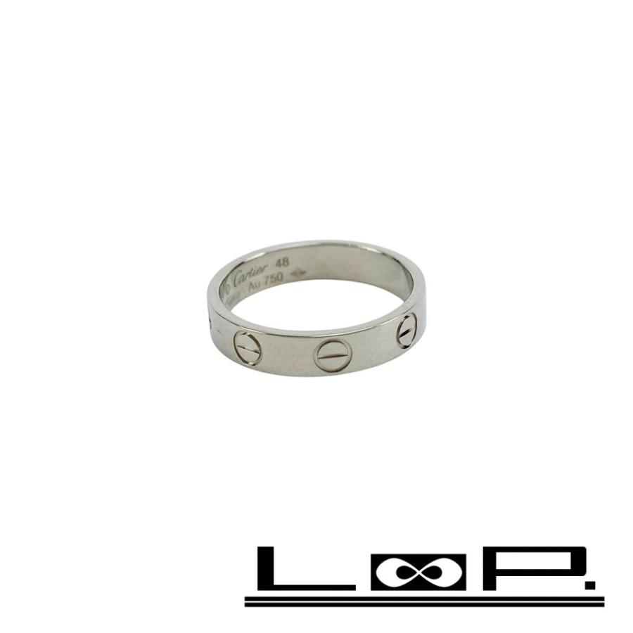 カルティエ ■新同■磨き済■ ラブ リング 指輪 アクセサリー ホワイトゴールド Ｋ18 750WG #48 約3.0g 【562709】11 | 