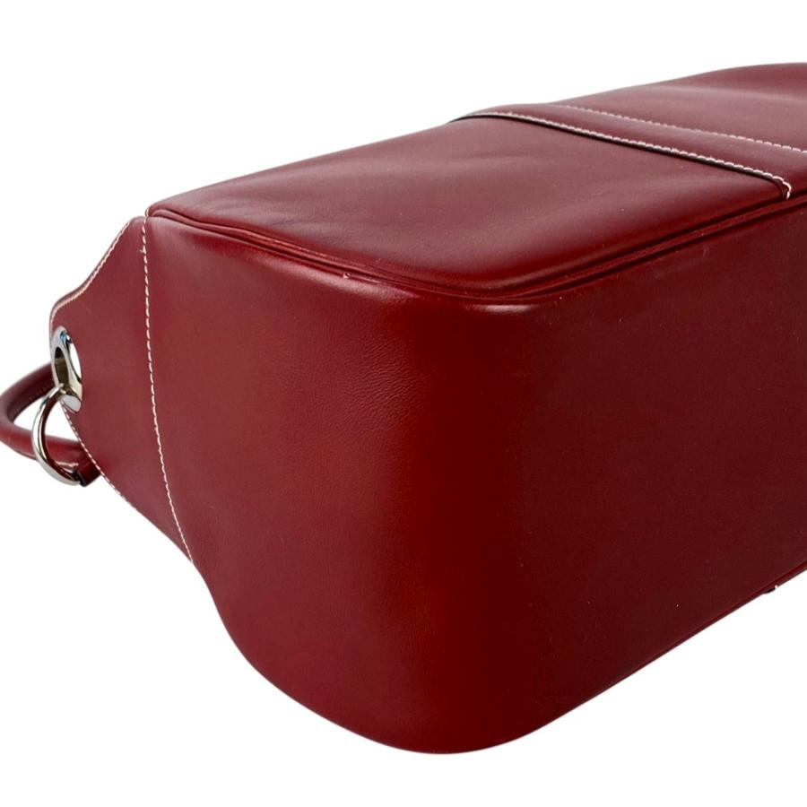 エルメス ■美品■ ラグビー ハンド バッグ 鞄 シャモニー ホワイトステッチ シルバー金具 ルージュアッシュ □G刻 【563713】11 |  | 02